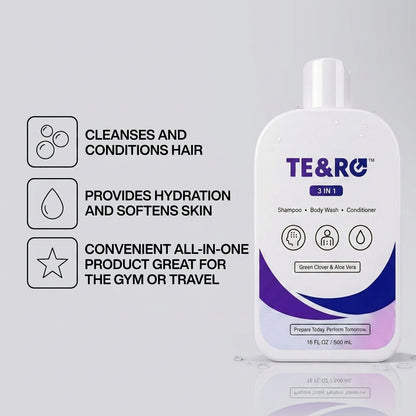 TE&RO® | 3-in-1 Shampoo, Body Wash & Conditioner For Men.