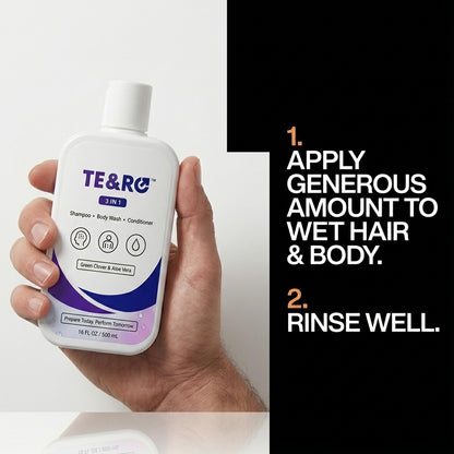 TE&RO® | 3-in-1 Shampoo, Body Wash & Conditioner For Men.