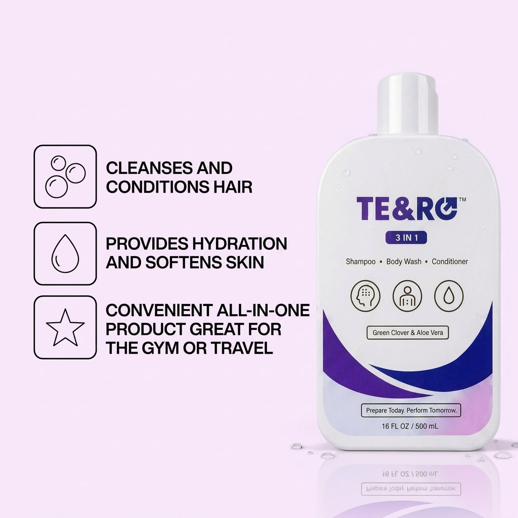 TE&RO® | 3-in-1 Shampoo, Body Wash & Conditioner For Women.