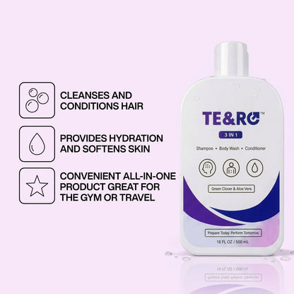 TE&RO® | 3-in-1 Shampoo, Body Wash & Conditioner For Women.