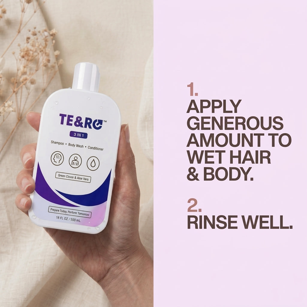 TE&RO® | 3-in-1 Shampoo, Body Wash & Conditioner For Women.
